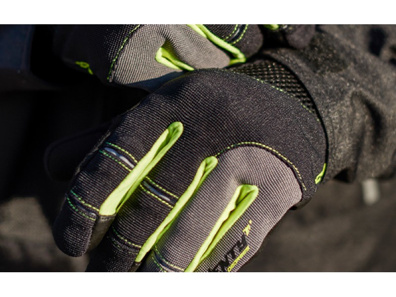 Manusi barbati Urban vara Seventy model SD-C48 negru/galben - degete tactile