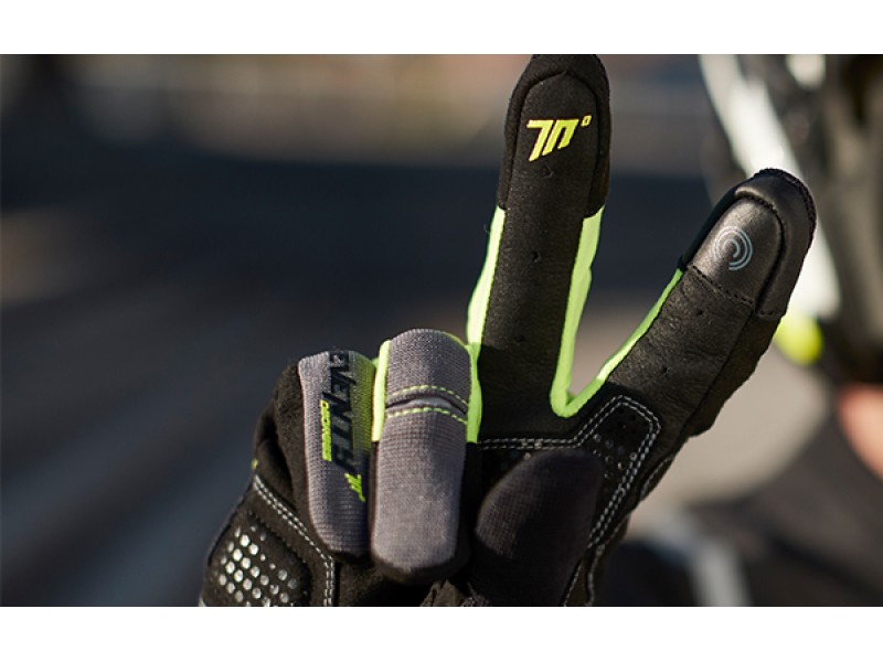 Manusi barbati Urban vara Seventy model SD-C48 negru/galben - degete tactile