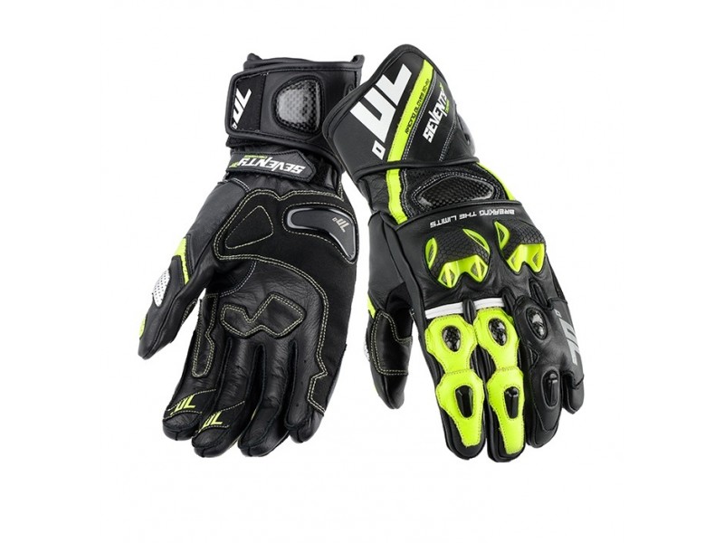 Manusi barbati racing vara Seventy model SD-R12 negru/galben