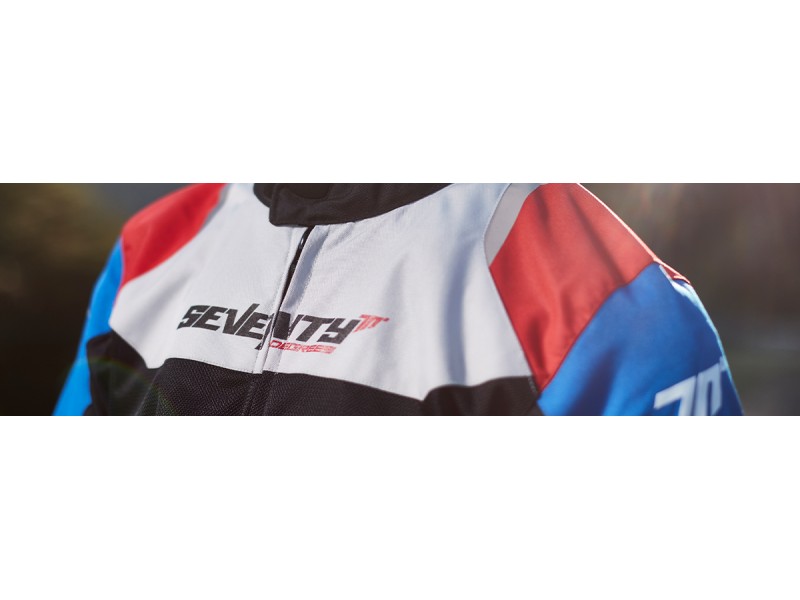 Geaca (jacheta) barbati Racing vara Seventy model SD-JR48 culoare: negru/rosu/albastru