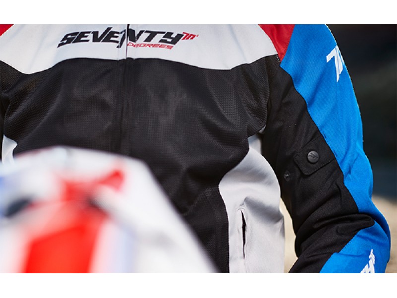 Geaca (jacheta) barbati Racing vara Seventy model SD-JR48 culoare: negru/rosu/albastru