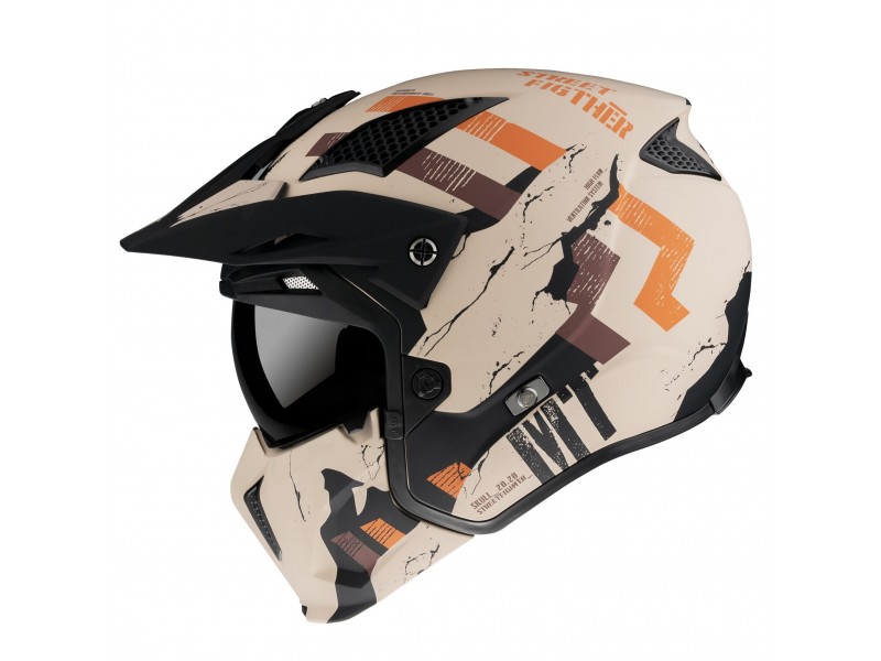 Casca MT Streetfighter SV Skull2020 A14 portocaliu mat (ochelari soare integrati) - masca (protectie) barbie si cozoroc detasabile Casca MT Streetfighter SV Skull2020 A14 portocaliu mat (ochelari soare integrati) - masca (protectie) barbie si cozoroc detasabile
