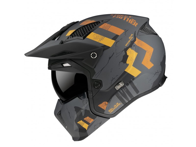 Casca MT Streetfighter SV Skull2020 A12 gri mat (ochelari soare integrati) - masca (protectie) barbie si cozoroc detasabile Casca MT Streetfighter SV Skull2020 A12 gri mat (ochelari soare integrati) - masca (protectie) barbie si cozoroc detasabile