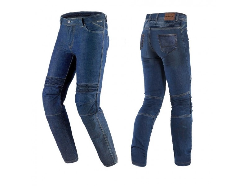 Blugi (jeans) moto barbati Seventy model SD-PJ6 tip Slim fit culoare: albastru (insertii Aramid Kevlar)