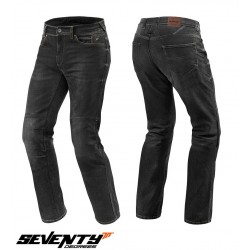 Blugi (jeans) moto barbati Seventy model SD-PJ2 tip Regular fit culoare: negru (cu insertii Aramid Kevlar)