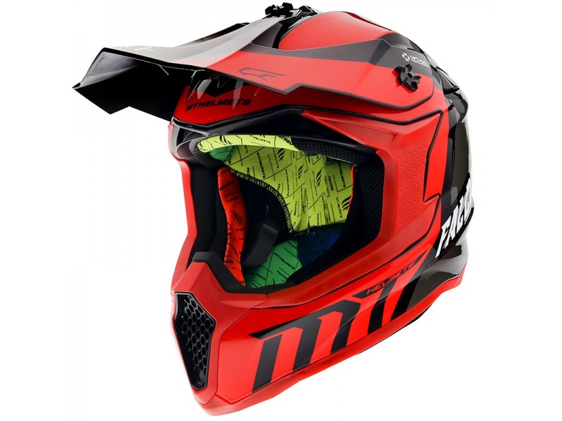 Casca off road MT Falcon Warrior C5 rosu lucios Casca off road MT Falcon Warrior C5 rosu lucios