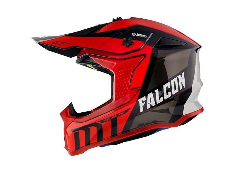 Casca off road MT Falcon Warrior C5 rosu lucios Casca off road MT Falcon Warrior C5 rosu lucios