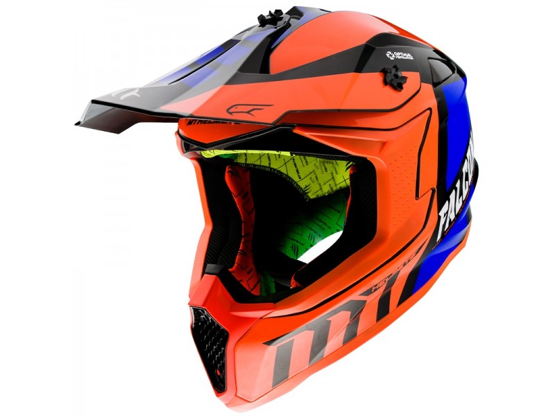 Casca off road MT Falcon Warrior C4 portocaliu lucios