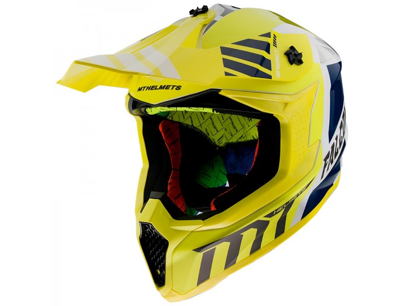 Casca off road MT Falcon Warrior A3 galben lucios Casca off road MT Falcon Warrior A3 galben lucios