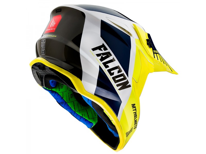 Casca off road MT Falcon Warrior A3 galben lucios Casca off road MT Falcon Warrior A3 galben lucios