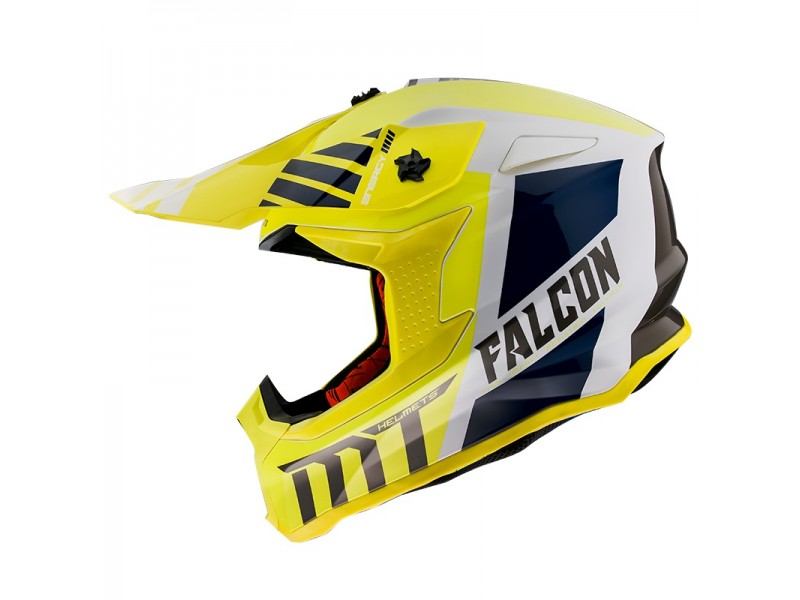 Casca off road MT Falcon Warrior A3 galben lucios Casca off road MT Falcon Warrior A3 galben lucios