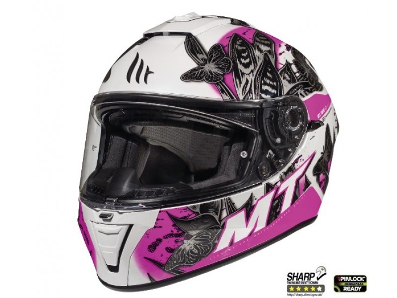 Casca integrala motociclete MT Blade 2 SV Breeze D8 roz perlat lucios (ochelari soare integrati)