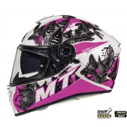 Casca integrala motociclete MT Blade 2 SV Breeze D8 roz perlat lucios (ochelari soare integrati)