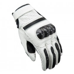 Manusi motociclete barbati piele Unik Racing model C-12 culoare: alb/negru Manusi motociclete barbati piele Unik Racing model C-12 culoare: alb/negru