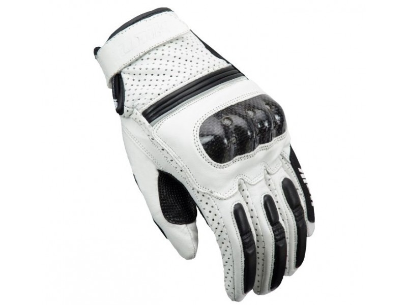 Manusi motociclete barbati piele Unik Racing model C-12 culoare: alb/negru Manusi motociclete barbati piele Unik Racing model C-12 culoare: alb/negru