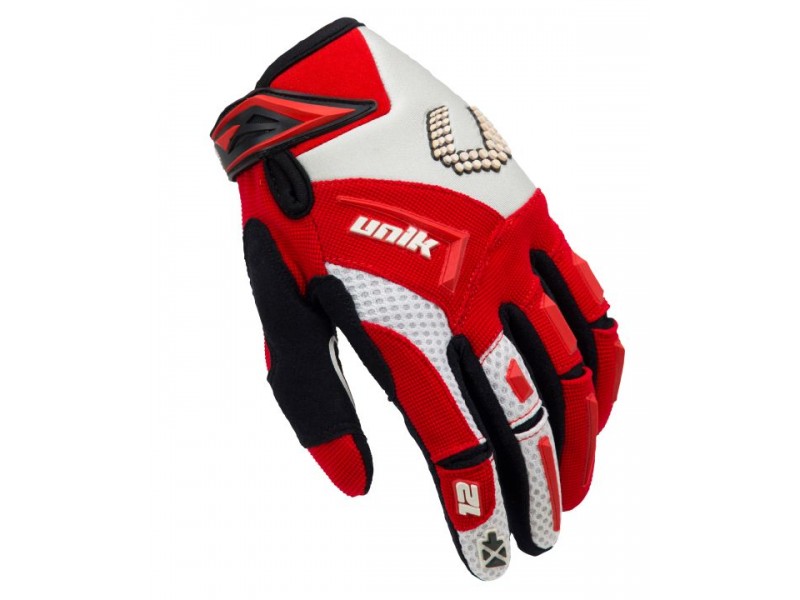 Manusi motociclete cross-enduro unisex Unik Racing model X-12 culoare: rosu