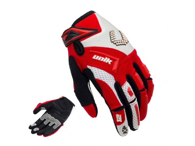 Manusi motociclete cross-enduro unisex Unik Racing model X-12 culoare: rosu