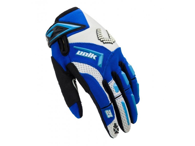 Manusi motociclete cross-enduro unisex Unik Racing model X-12 culoare: albastru