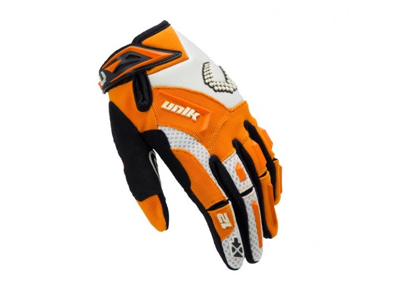 Manusi motociclete cross-enduro unisex Unik Racing model X-12 culoare: portocaliu