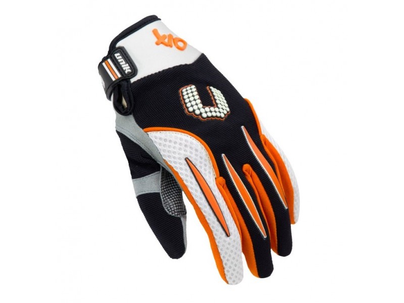 Manusi motociclete cross-enduro unisex Unik Racing model X-10 culoare: portocaliu