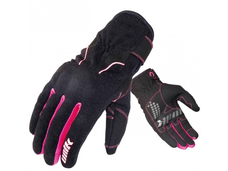 Manusi femei (dama) motociclete Unik Racing model C-68 culoare: negru/roz