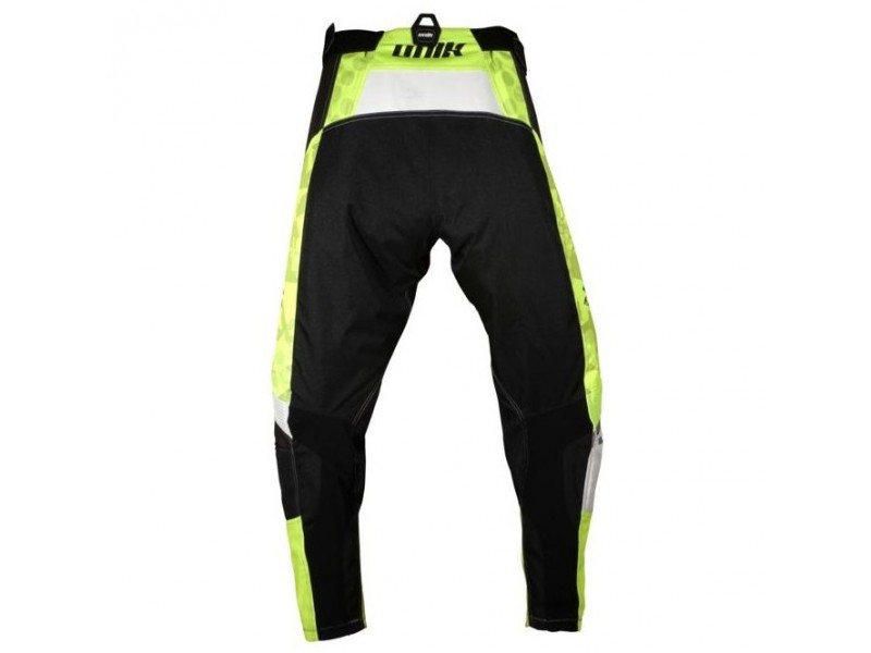 Pantaloni motociclete cross-enduro Unik Racing model MX01 culoare: negru/verde fluor Pantaloni motociclete cross-enduro Unik Racing model MX01 culoare: negru/verde fluor