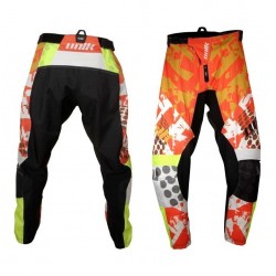 Pantaloni motociclete cross-enduro Unik Racing model MX01 culoare: portocaliu/verde fluor Pantaloni motociclete cross-enduro Unik Racing model MX01 culoare: portocaliu/verde fluor