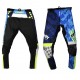 Pantaloni motociclete cross-enduro Unik Racing model MX01 culoare: albastru/verde fluor