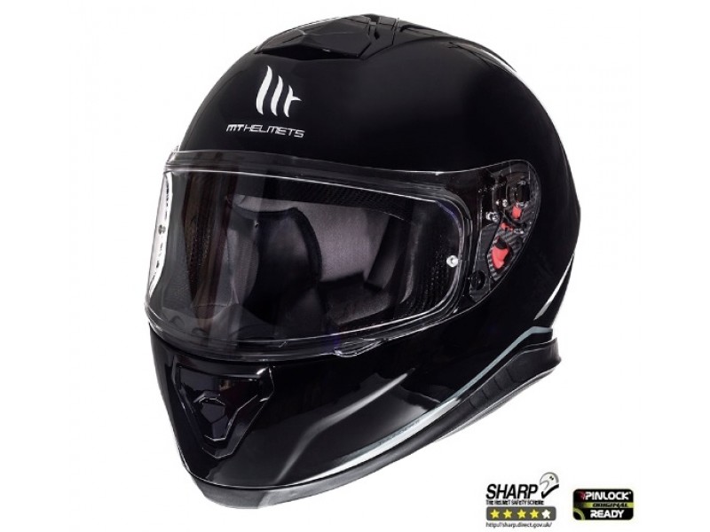 Casca integrala motociclete MT Thunder III SV negru lucios (ochelari soare integrati) Casca integrala motociclete MT Thunder III SV negru lucios (ochelari soare integrati)