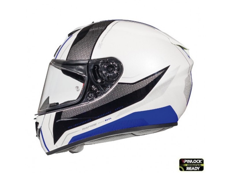 Casca integrala motociclete MT Rapide Duel D5 albastru/alb/negru lucios (fibra sticla)