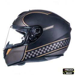 Casca integrala motociclete MT Rapide Revival A1 negru/gri mat (fibra sticla)