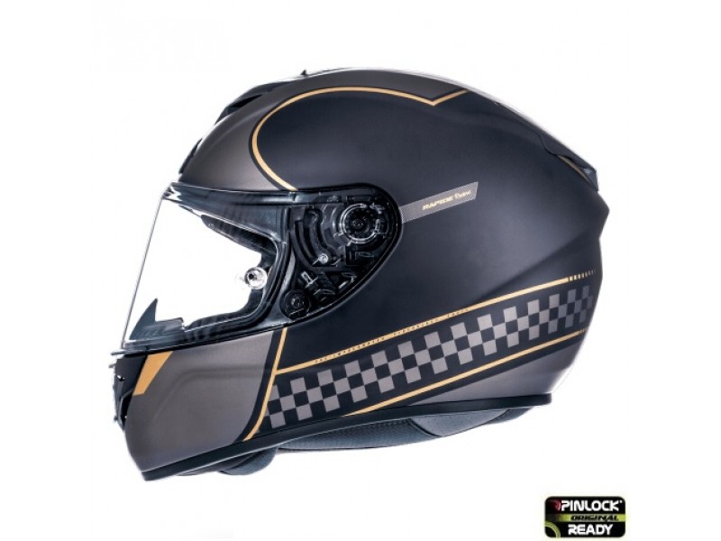 Casca integrala motociclete MT Rapide Revival A1 negru/gri mat (fibra sticla) Casca integrala motociclete MT Rapide Revival A1 negru/gri mat (fibra sticla)