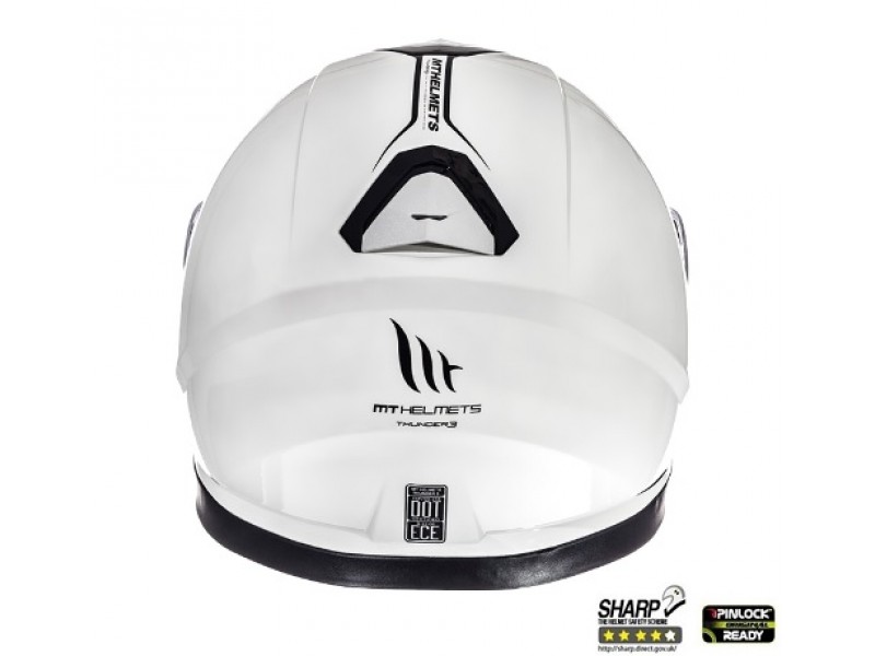 Casca integrala motociclete MT Thunder III SV alb lucios (ochelari soare integrati)