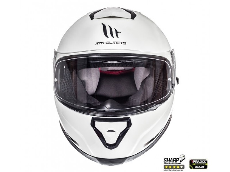 Casca integrala motociclete MT Thunder III SV alb lucios (ochelari soare integrati)