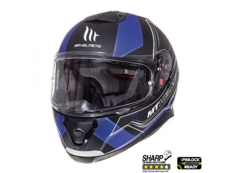 Casca integrala motociclete MT Thunder III SV Trace negru/albastru mat (ochelari soare integrati) Casca integrala motociclete MT Thunder III SV Trace negru/albastru mat (ochelari soare integrati)