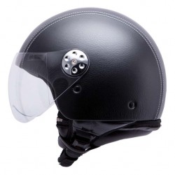 Casca open face motociclete MT Retro Leather negru