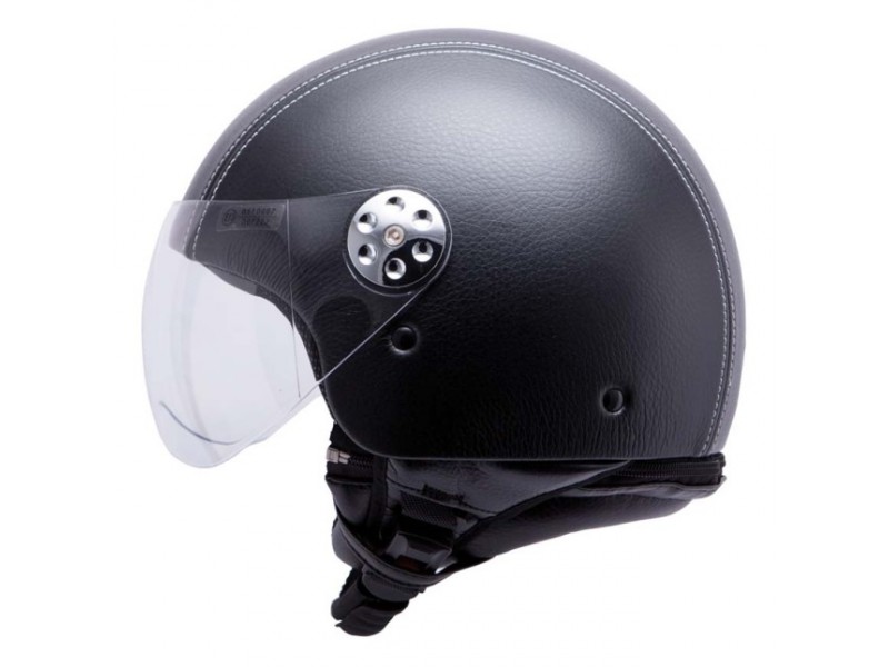 Casca open face motociclete MT Retro Leather negru
