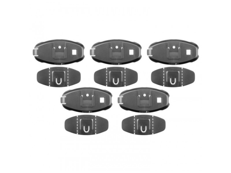 Kit prinderi cu adeziv sistem comunicare pe casca moto model Interphone Intercom model Active/Connect (kit 5 bucati)