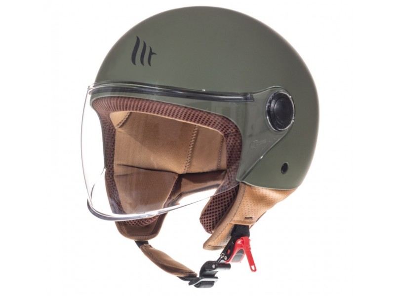 Casca open face motociclete MT Street S A6 verde mat - omologare noua ECE 22.06