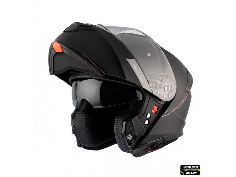 Casca modulabila MT Genesis SV A1 negru mat Pinlock ready - omologare noua ECE 22.06 Casca modulabila MT Genesis SV A1 negru mat Pinlock ready - omologare noua ECE 22.06