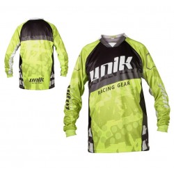 Tricou bluza cross enduro Unik Racing model MX01 culoare negru verde fluor  Tricou bluza cross enduro Unik Racing model MX01 culoare negru verde fluor