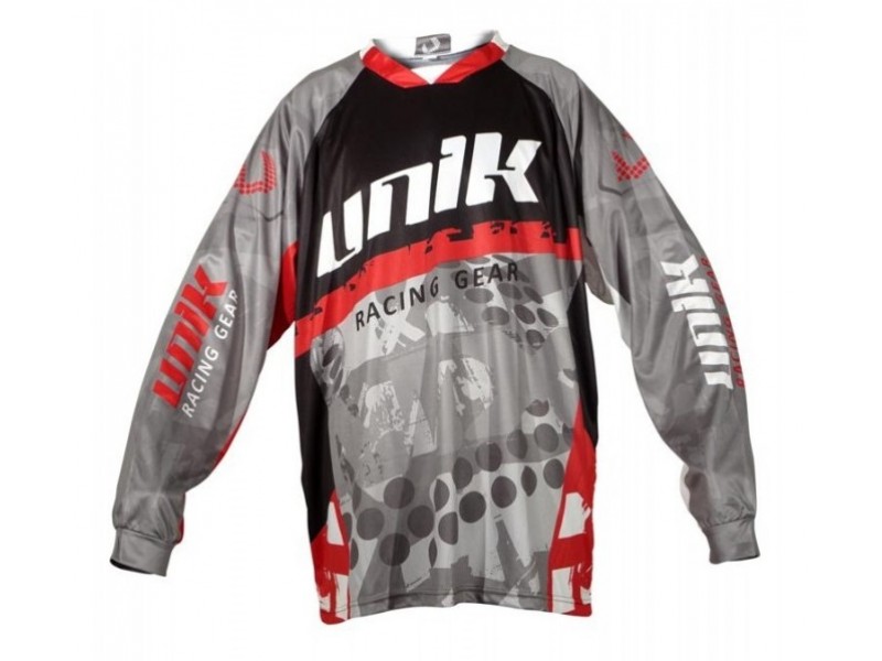 Tricou bluza cross enduro Unik Racing model MX01 culoare negru rosu 