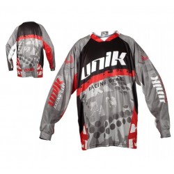 Tricou bluza cross enduro Unik Racing model MX01 culoare negru rosu  Tricou bluza cross enduro Unik Racing model MX01 culoare negru rosu