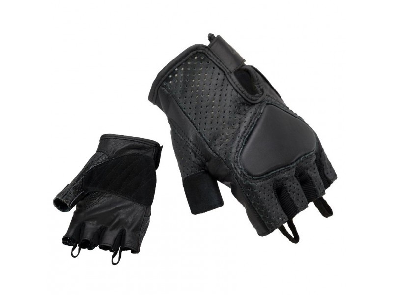 Manusi barbati piele tip Chopper Unik Racing model Custom culoare negru 