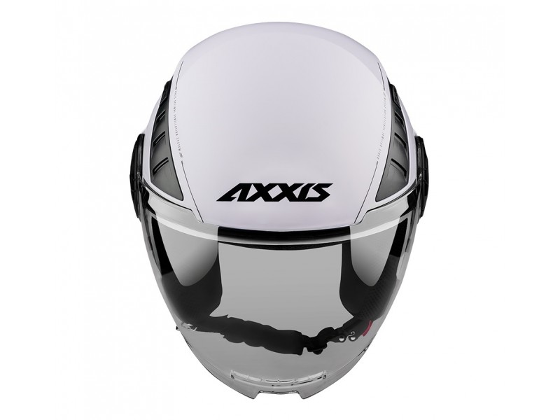 Casca Axxis model Metro S A0 alb lucios (open face) - omologare noua ECE 22.06