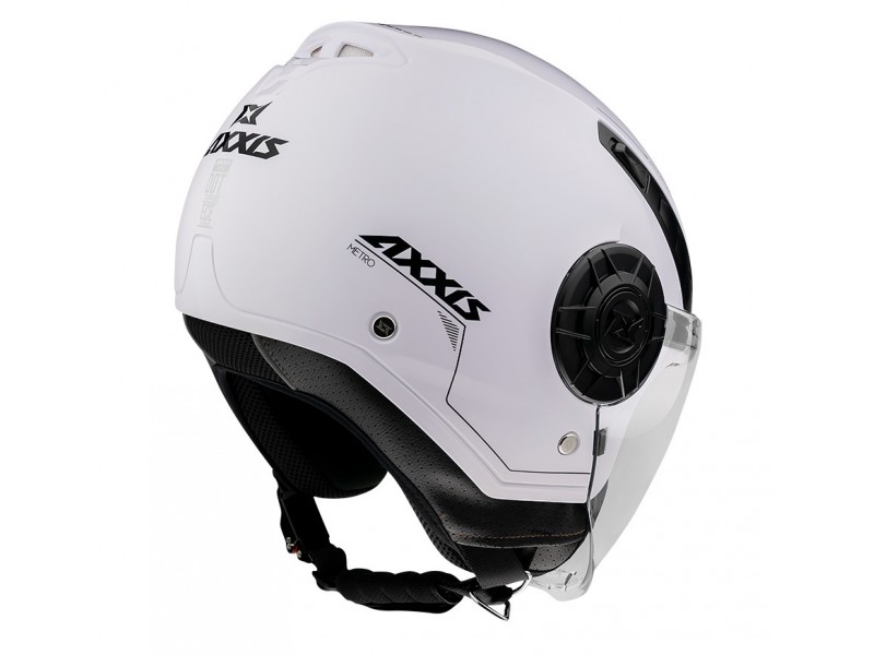 Casca Axxis model Metro S A0 alb lucios (open face) - omologare noua ECE 22.06