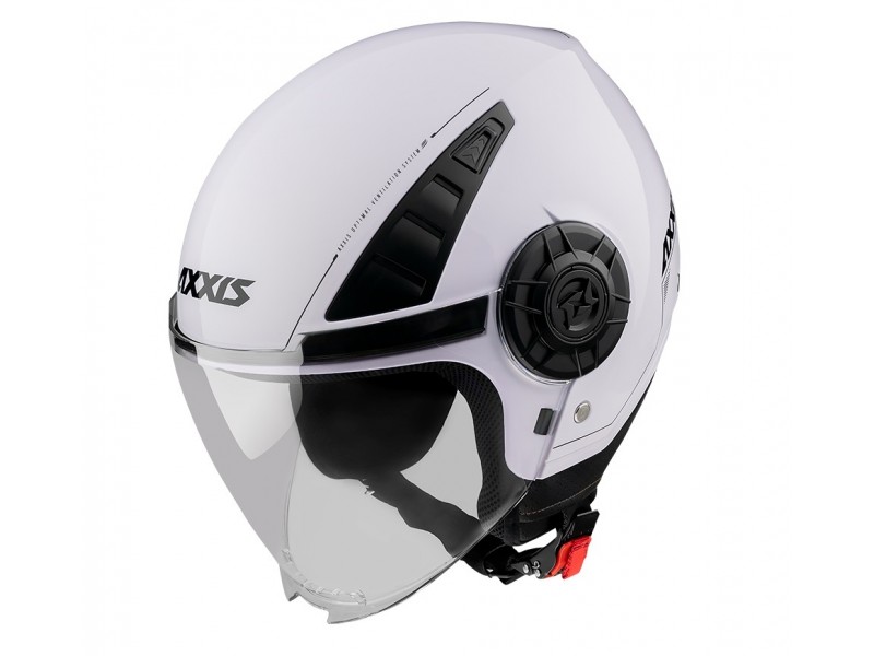 Casca Axxis model Metro S A0 alb lucios (open face) - omologare noua ECE 22.06