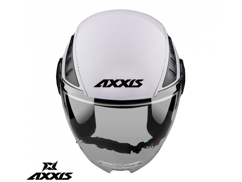 Casca Axxis model Metro S A0 alb lucios (open face) - omologare noua ECE 22.06