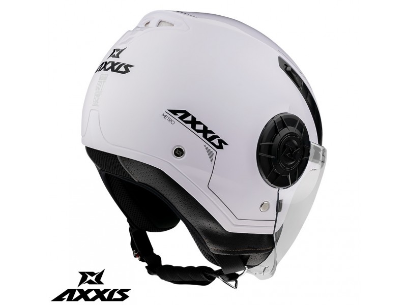 Casca Axxis model Metro S A0 alb lucios (open face) - omologare noua ECE 22.06