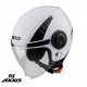 Casca Axxis model Metro S A0 alb lucios (open face) - omologare noua ECE 22.06